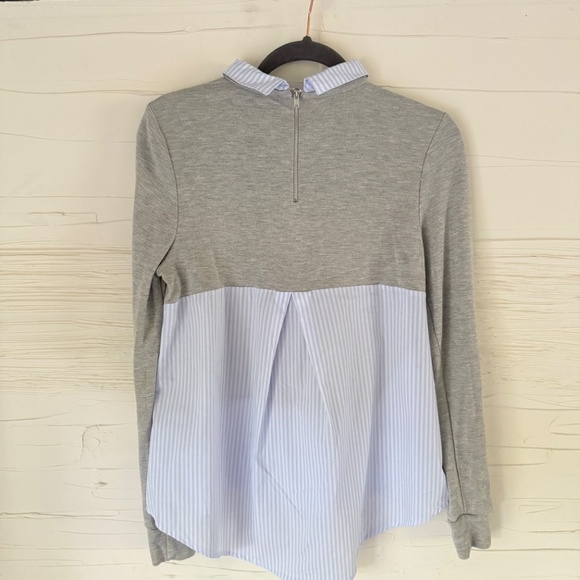 Bloomingdale's | French Connection | Size Small | Grey/Blue Mix It Shirt - Picture 4 of 9